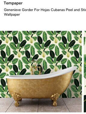 Genenieve Gorder For Tempaper Hojas Cubanas Self-Adhesive Wallpaper